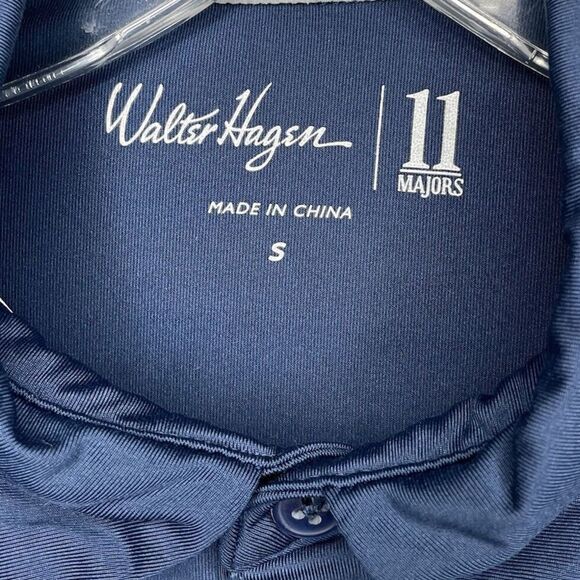 WALTER HAGEN Shirt Mens Small S Navy Blue Stripe Performance Polo Golf - Picture 6 of 8